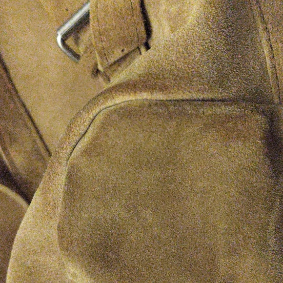 Clyde "Room" Golden Brown Suede Backpack - Picture 9 of 14